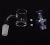 2021 Ny Quartz Banger Nail med Spinnande Bubble Carb Cap och Terp Pearl 10mm 14mm 18mm Led 45/90 grader för glasbongar