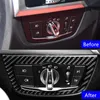 Carbon Fiber Headlight Switch Decoration Frame Sticker Trim For BMW X3 X4 G01 G02 2018-2020 Car Styling Interior Accessories