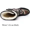 Снежные ботинки Мужские водонепроницаемые мужские зимние ботинки с меховой зимней обувью с устойчивой к скользи