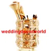 Novo estilo de cristal Suportes de Vela de Ouro Oco de Cristal Da Tabela Do Casamento Candelabros Centrais Flor Chumbo Estrada Para Decoração de Casa best563