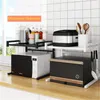 Organizzatore Cucina Forno a microonde Mensola in metallo Supporto multifunzione Due strati Piatto salvaspazio Rack T2004137992095