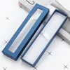 Pen Gift Box Transparent Window Paper Packaging Pen Box Ballpoint Pens Pencil Cases Display Stand Rack School Office Supplies Stationery