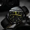 Belushi Reloj de Cuarzo para Hombre Reloj de Pulsera Deportivo Informal Relojes para Hombre Reloj de Pulsera de Cuero para Hombre Fecha Resistente al Agua 30 M