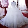 Robes de mariée robe de bal islamique victorienne col haut manches longues pure cou turc arabe robes de soirée africaine robe De Novia