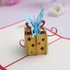 3D com envelope cartão diy aniversário cartões postais de bênção festa de bolo suprimentos presente feito feitos à mão para cima papel feliz aniversário