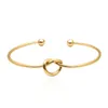 Fille Simple Noeud Coeur Style Ouvert Fil Bracelets Bracelet Bijoux De Noce De Mode Femmes Amour Accessoires