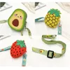 Kinderen avocado aardbei ananas cartoon tassen baby meisjes mini prinses tas childrens Één schoudertas meisjes munten Slicone Crossbody tas