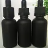 Bottiglie contagocce in vetro nero smerigliato da 5/10/15/20/30/50/100 ml Contenitore per olio essenziale E Bottiglia vuota per liquido