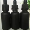 5/10/15/20/30/50/100 ml Flacons compte-gouttes en verre dépoli noir Conteneur d'huile essentielle E Flacon vide liquide