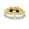 Hommes Femmes Bracelet Fashion Or Lion d'argent Bracelets avec Tressé 6MM en acier inoxydable Bijoux Perles Reticulated
