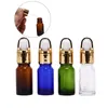 768 pcs 10ml Perfume Essential Oil Bottles Amber Clear Blue Green Glass Dropper Bottle Thick E LIQUID Jars Vials With Pipette For Cosmetic