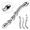 sex massagerMale Stainless steel anal plug butt beads G Spot Wand male prostate Massage Stick Double dildo vagina sex toys for man woman Y200421