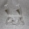 Mini Glass Bongs Bägare Hookahs 4,5 tum Glass Bong Hookah Oil Rig med 10 mm Joint Bowl Reting Water Pipe Dab Rigs