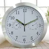 25cm Metal Shell 3 in 1 Indoor Hyprometer Thermometer Wall Clock with luminous fucntion