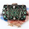 retro evening bag handmade emerald evening dress handbags ladies clutch bag Women Party handbag