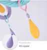 DX Coloré Lustre En Cristal Macaron Couleur Droplight Enfants Chambre Lampe Creative Fantasy Luminaire Vitrail Lustre