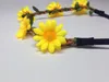 Women Wedding Floral Crown Daisy Garlands Bridal Head Wreath Girl Hairband Bohemian Style Beach Elastic Headbands Fake Plant