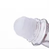 Haute qualité 30 ml 50 ml bouteilles à bille roulante rechargeable clair vide déodorant verre rouleau sur bouteilles pour huile essentielle utilisation en gros
