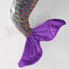 Sıcak Satış Noel Günü Dekoratif Kolye Mermaid Sequins Noel Süs Çorap Fishtail Hediye Çantası T9I00105