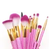 10st Sakura pulver Quicksand Makeup Brush Set Eyeshadow Foundation Kosmetiska borstar Blush Eyeliner Eyebrow Makeup Beauty Tool