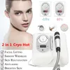 2 i 1 Nej Nålfri Mesoterapi Elektroporation Nålar Cool Cold Hammer Skin Föryngring Wrinkle Removal Facial Lift Machine