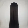 Woman long straight hair before lace wig black lifelike in the wigs women chemical fiber hair head set wholesale