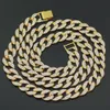 Hip Hop Iced Cuban Chain Cuban Link Chain Ketting Bling Bling Sieraden 16inch 18inch 20inch 24inch 30 inch