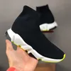 2020 Balenciaga Kid Sock shoes Luxury Brand رب أحذية الأطفال أحذية رياضية عارضة شقق سرعة مدرب حذاء رياضة بوي فتاة عالية الأعلى الاحذية أسود أ 24-35-