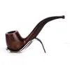 New solid wood, wood bent tobacco pipe, ebony, ebony portable hammer for men