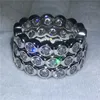 choucong 3-in-1-Fingerring Diamant 925 Sterling Silber Verlobung Ehering Ringe für Damen Herren Modeschmuck