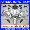 Body for Yamaha FJR1300A FJR1300 01 02 03 04 05 05 07 07 2AAHM.19 FJR 1300 FJR-1300 2001 2002 2003 2004 2005 2005 2007 Gloss Silver Hot Fleating