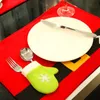 Kerstmis tafel matten bestek tas sets nieuwjaar santa claus gift sokken xmas diner tafel decor kerstdecoratie LX8614