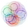 Ship 100pcs 13 Colors 25cm Round Drawstring Organza Jewelry Candy Pouch Christmas Wedding Party Favor Gift Packaging Bags260u