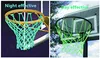 Basketball Net Hoop Glow in The Dark Light Glowing Basketball Hoop Replacement Net All Weather Thick Standard Size Heavy Duty Indo3044216