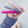 Moda brillante silicone O braccialetto portachiavi per le donne regalo cerchio esagerato cerchio polso portachiavi colorato glitter braccialetto portachiavi M013