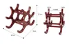 Kreativ trästil vinställ 6 datorer vinhållare vinflaska display stativ arrangör bar lagringsställen föredragna