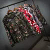 MENS CASUAL CAMOUFLAGE HOUDIE JACKA NY Hösten Fjäril Tryck Kläder Män huva Windbreaker Coat Man Outwear236L