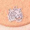 27st CHARMS ROARING TIGER HEAD 27 * 24mm Antik Making Pendant Fit, Vintage Tibetansk Silver, DIY Handgjorda Smycken