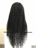 Full lace wigs Brazilian Deep wave wigs Hair 130% #1B Black Virgin Human Hair Front lace wig for Black Women 10"-30"