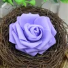 100 pcs 7 cm Artificielle Mousse Roses Fleurs Pour La Maison De Mariage Décoration Scrapbooking PE Têtes De Fleurs Embrassant Boules Multi Couleur C18112601