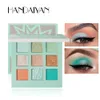 HANDAIYAN Augen Make-Up Lidschatten Palette 9 Farbe Schimmer Pigmentierte Lidschatten Maquillage Matte Schimmer Lidschatten Pulver Schönheit