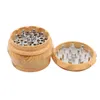 Wood Tobacco Grinder wooden spice herb hand grinder crusher 40 50 63mm 4 parts for smoking accessories tobacco grinders factory pr3245260