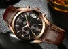 Relogio Masculino 2018 New Crrju Sport Chronograph Mens Watch Top Brand Luxury Leather Водонепроницаемые даты Quartz Watch Man Clock297o