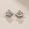 Spersonalizowany Moda Wish Stud Kolczyki 925 Sterling Silver Set z CZ Diamenty Oryginalne Pudełko Zestaw do Pandora Urodziny Prezent Pędy Kolczyki