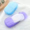 20 Pcs/Set Disposable Boxed Soap Paper Portable Aromatherapy Hand Wash Bath Travel Mini Soap Box Soap Base Bathroom Accessories BH2266 CY