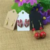 50 stks / partij Drie kleuren Kraft Blanco Paper Earring Cards en OPP-zakken Oorknop voor Sieraden Accessoires Geeft de verpakking van de verpakking