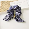 New Arrival Fashion Chiffon Ribbon Printed Flower Elastic Hair Bands Rubber Band Round Elegant Alloy Scrunchies For women Girls7106949