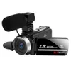 Video Kamera WiFi 2.7 K Vlogging Youbute Dokunmatik Ekran 30MP 16X Dijital Zoom Handycam Kamera Kaydedici Gürültü Engelleme Mikrofonu