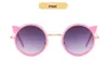 Kids Sunglasses Boys Girls Round Round Frame Sunglasses Cartoon Cat Ear Kids Beach Holiday Sunglasses A18692352778