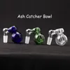 Rökningstillbehör Mini Glass Ash Catcher Bowls med 14 mm 18mm manliga kvinnliga leder 3 Kindfärger For Vattenbongar